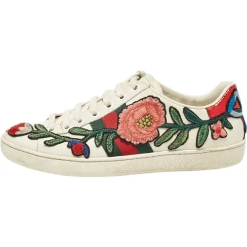 Pre-owned Leather sneakers , female, Sizes: 2 UK - Gucci Vintage - Modalova