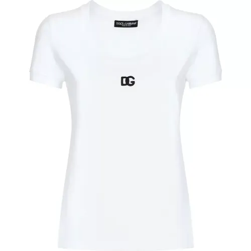 Classic T-Shirt , female, Sizes: L, S - Dolce & Gabbana - Modalova