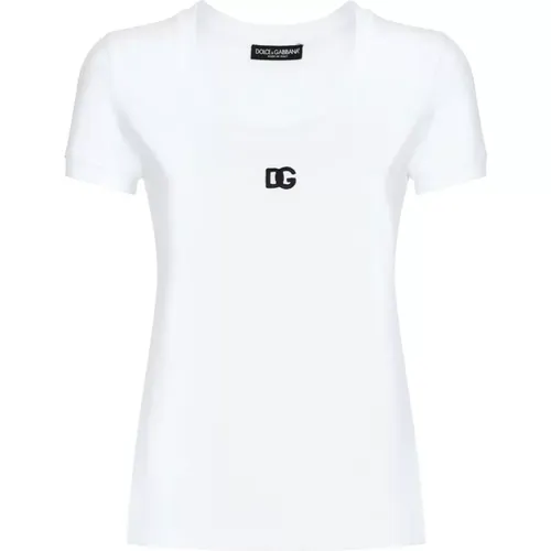 Classic T-Shirt , female, Sizes: XS, 2XS, M - Dolce & Gabbana - Modalova