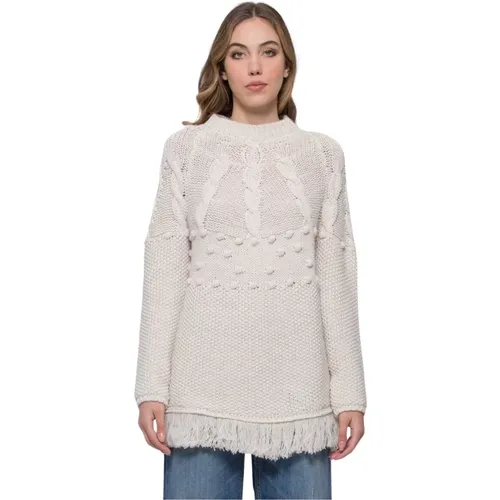 Fringe Sweater Terenzio , female, Sizes: XS - Kocca - Modalova