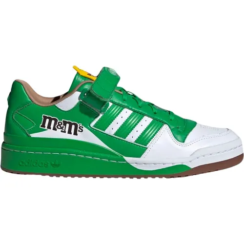 Limitierte Auflage Grün M&M's Forum Niedrig , Herren, Größe: 40 EU - Adidas - Modalova