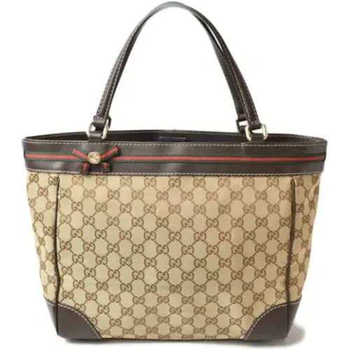 Pre-owned Tote Bags, female, , Size: ONE SIZE Pre-owned Canvas gucci-bags - Gucci Vintage - Modalova