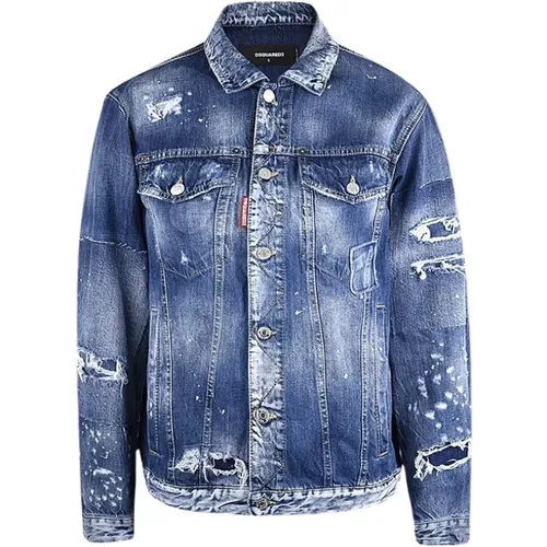 Denim Jackets, male, , Size: XS Men's Denim Jacket - Dsquared2 - Modalova