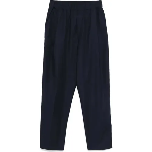 Straight Trousers, male, , Size: S Wide Popeline Trousers - Laneus - Modalova