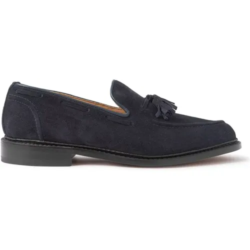 Suede Tassel Loafers , Herren, Größe: 44 EU - Tricker's - Modalova