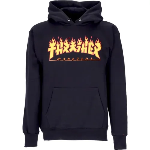 Hoodies, male, , Size: M Godzilla Flame Hood Mens Hoodie - Thrasher - Modalova