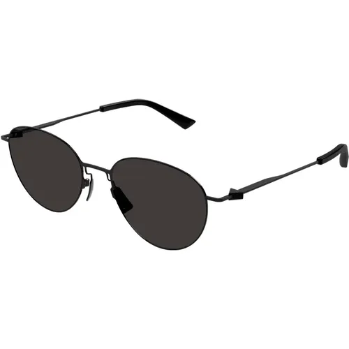 Matte Sunglasses,Goldene Runde/Ovale Sonnenbrille Bv1268S 002,Sonnenbrille Bv1268S - Bottega Veneta - Modalova