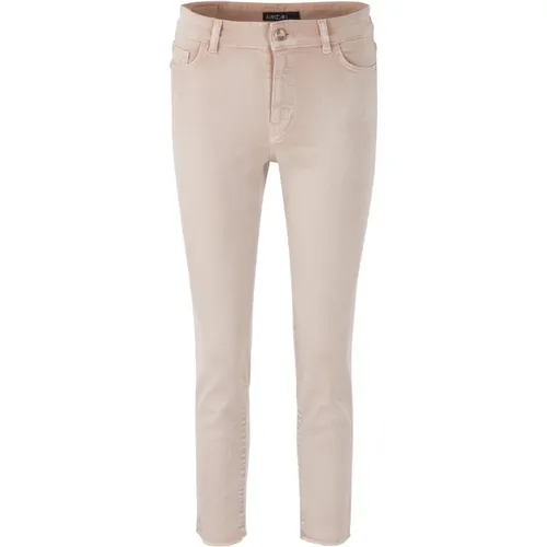 Einzigartige Slim-Fit Jeans mit Minifranjes-Detail , Damen, Größe: S - Marc Cain - Modalova