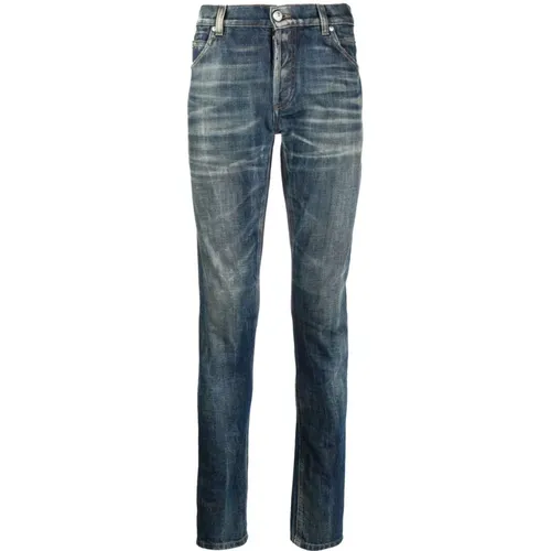 Men's Skinny Stonewash Jeans , male, Sizes: W30, W32, W24 - Balmain - Modalova