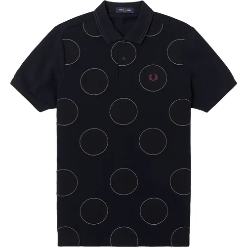 Polo Shirts, male, , Size: S Polka Dot Post Shirt - Fred Perry - Modalova