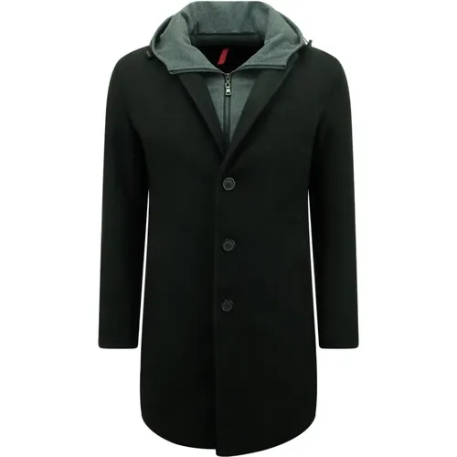 Tailored coat for men with hood , male, Sizes: XL, M, 2XL, S, L - Enos - Modalova