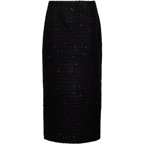 Wool Blend Sequin Bouclé Pencil Skirt , female, Sizes: L, M - Rotate Birger Christensen - Modalova