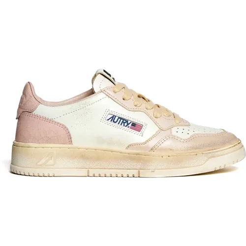 Sneakers, female, , Size: 6 US Chic White Pink Gray Sneakers - Autry - Modalova