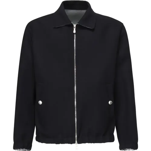 Light Jackets, male, , Size: XL Zipper Coat with Drawstring Hem - Eleventy - Modalova