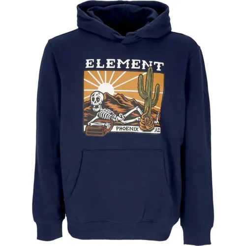 Hoodies, male, , Size: XL Navy Hoodie with Kangaroo Pocket - Element - Modalova