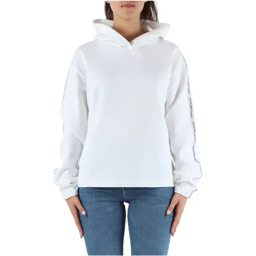 Hoodie aus Baumwollmischung mit Logodruck , Damen, Größe: L - Calvin Klein Jeans - Modalova