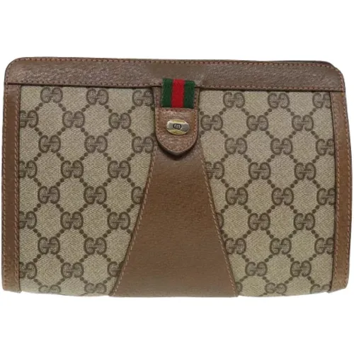 Pre-owned Clutches, female, , Size: ONE SIZE Pre-owned Canvas clutches - Gucci Vintage - Modalova