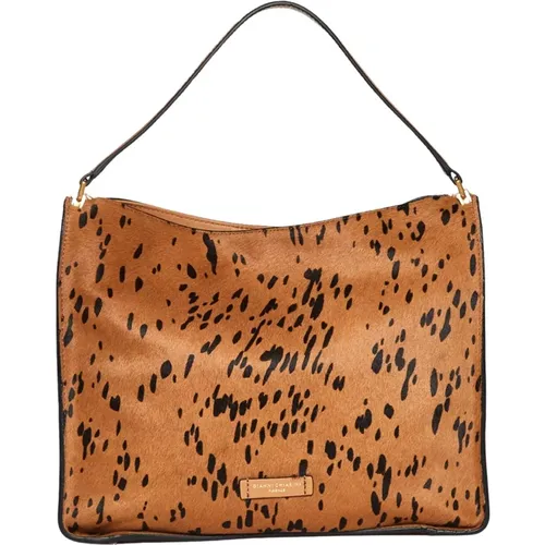 Animal Print Leather Shoulder Bag , female, Sizes: ONE SIZE - Gianni Chiarini - Modalova