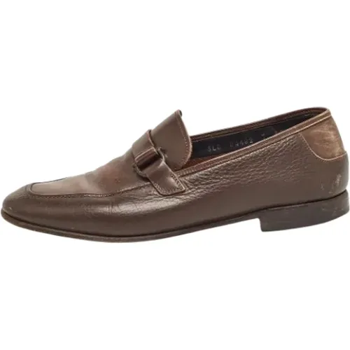 Pre-owned Flats, female, , Size: 11 US Pre-owned Leather flats - Salvatore Ferragamo Pre-owned - Modalova