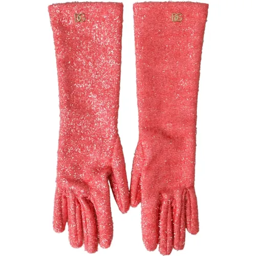 Gloves, female, , Size: 7 1/2 IN Lurex Gloves, Made in Italy - Dolce & Gabbana - Modalova