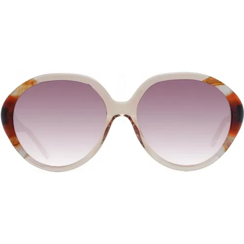 Luxuriöse braune runde Sonnenbrille , Damen, Größe: ONE Size - Scotch & Soda - Modalova