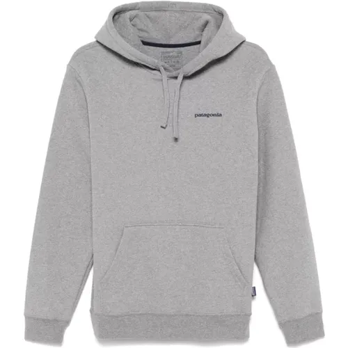 Grauer Pullover mit Logodruck , Herren, Größe: XS - Patagonia - Modalova