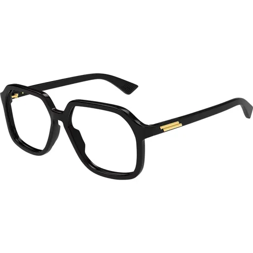 Stilvolle Brille Bv1329O Schwarz , unisex, Größe: 55 MM - Bottega Veneta - Modalova