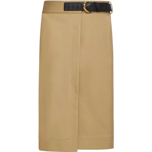 Wrap Skirt Intrecciato Motif , female, Sizes: 2XS, XS - Bottega Veneta - Modalova