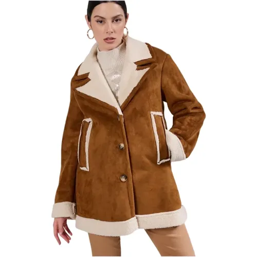 Short Faux Shearling Coat , female, Sizes: 2XS - Kaos - Modalova
