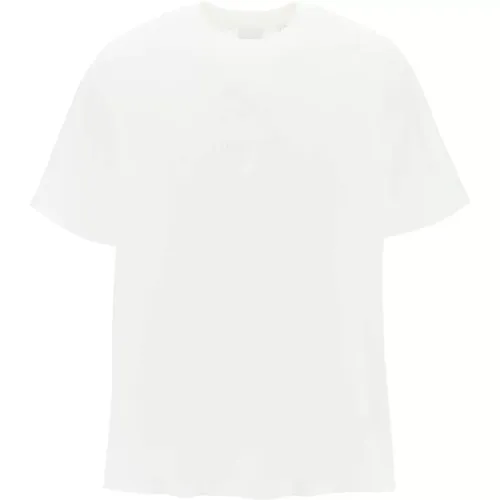 Besticktes EKD Oversized T-Shirt , Herren, Größe: XL - Burberry - Modalova