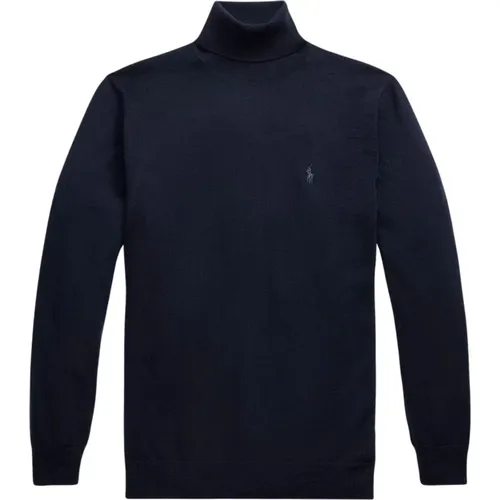 Turtlenecks, male, , Size: S Wool Turtleneck Sweater Washable - Polo Ralph Lauren - Modalova