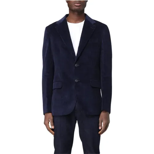 Blazers, male, , Size: L Corduroy Blazer Jacket - Fay - Modalova