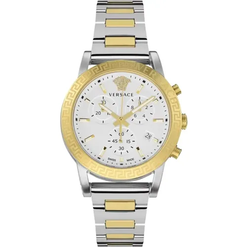 Watches, female, , Size: ONE SIZE Sport Tech Chronograph Bracelet Watch - Versace - Modalova