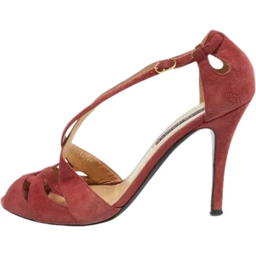 Pre-owned Pumps, female, , Size: 9 US Pre-owned Suede sandals - Ralph Lauren Pre-owned - Modalova