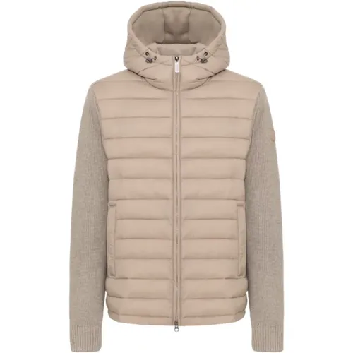 Winter Jackets, male, , Size: XL Hooded Jacket with Knit Sleeves - Colmar - Modalova