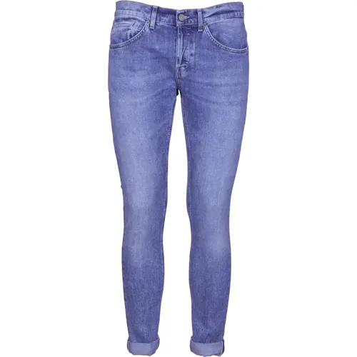 Denim Jeans with Logo Detail , male, Sizes: W32, W36, W34, W31, W33 - Dondup - Modalova