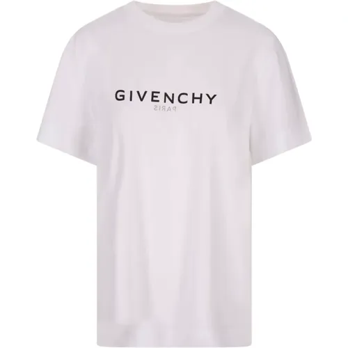 Weißes T-Shirt mit 4G-Logo , Damen, Größe: S - Givenchy - Modalova