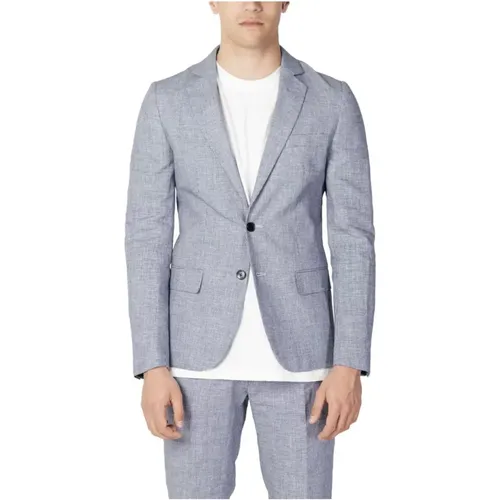 Blazers, male, , Size: 2XL Spring/Summer Linen Cotton Blend Suit Jacket - Antony Morato - Modalova