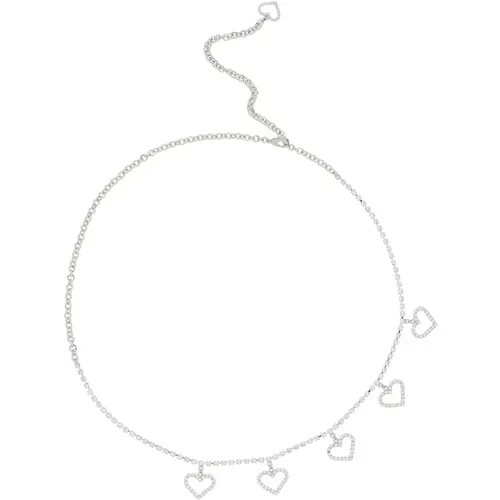 Crystal belt with heart pendants , Damen, Größe: ONE Size - Alessandra Rich - Modalova