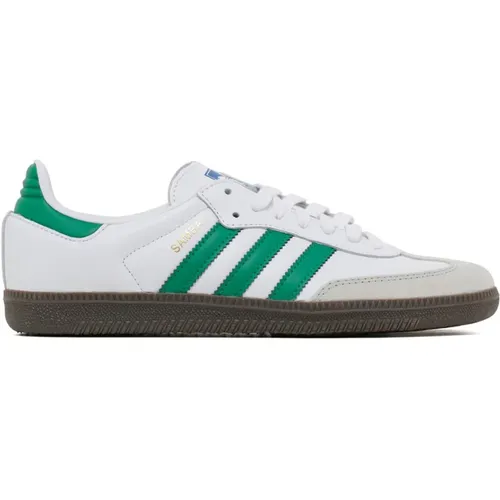 Samba OG Weiß Grün Sneakers - Adidas - Modalova