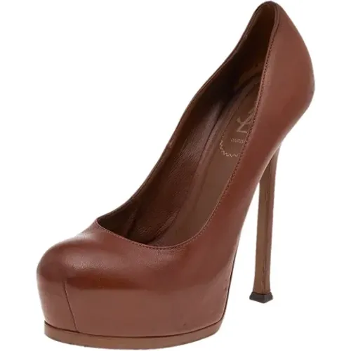 Pre-owned Pumps, female, , Size: 7 US Pre-owned Leather heels - Yves Saint Laurent Vintage - Modalova