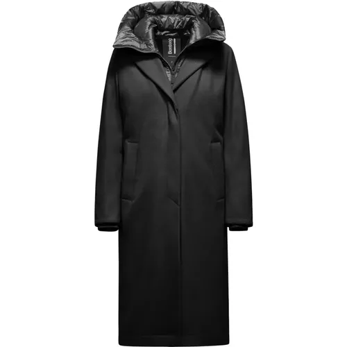 Single-Breasted Coats, female, , Size: XS Womens Long Coat with Detachable Front - BomBoogie - Modalova