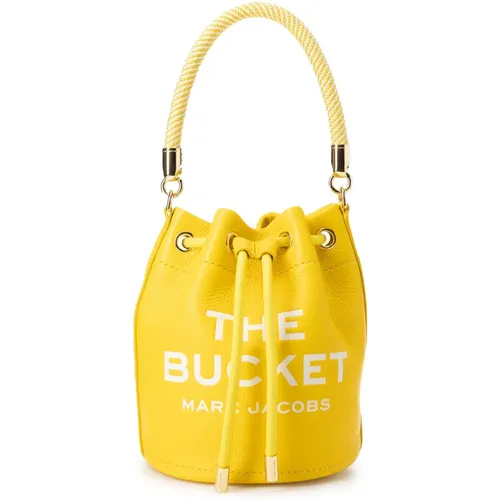 Lederne Bucket Bag mit Texturiertem Slogan - Marc Jacobs - Modalova