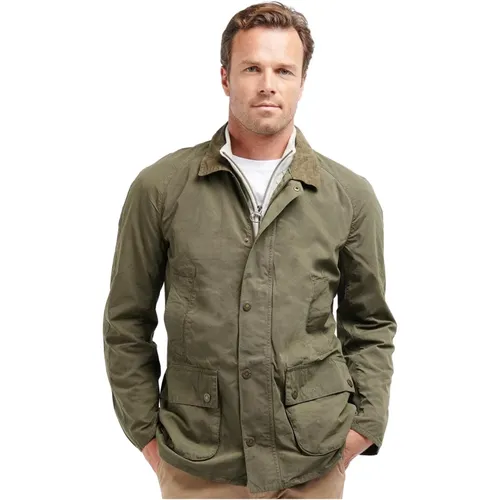 Oliven Ashby Casual Jacket , male, Sizes: L, XL - Barbour - Modalova