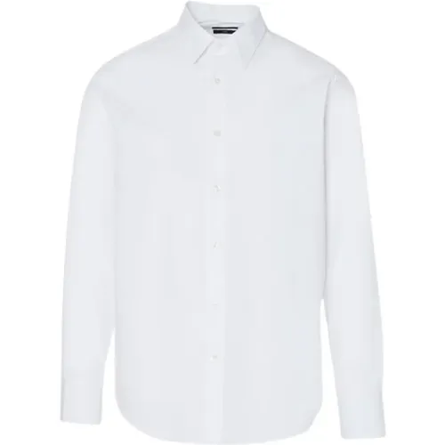Weiße Slim Fit Baumwollhemd , Herren, Größe: 5XL - Liu Jo - Modalova