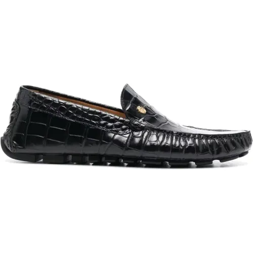 Schwarze Leder-Casual-Mokassin-Loafer - Billionaire - Modalova