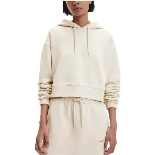 Two-Tone Monogram Sweatshirt , female, Sizes: L, S - Calvin Klein - Modalova