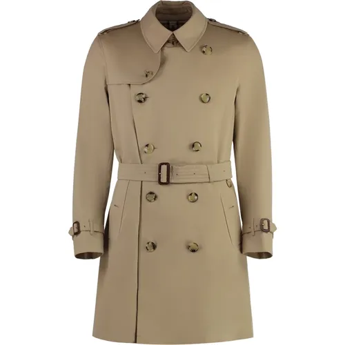 Trench Coats, male, , Size: 2XL Classic Cotton Trench Coat with Belt - Burberry - Modalova