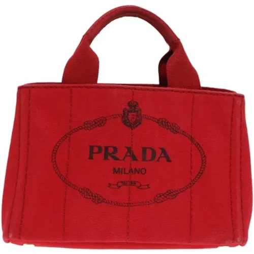 Pre-owned Tote Bags, female, , Size: ONE SIZE Pre-owned Canvas totes - Prada Vintage - Modalova