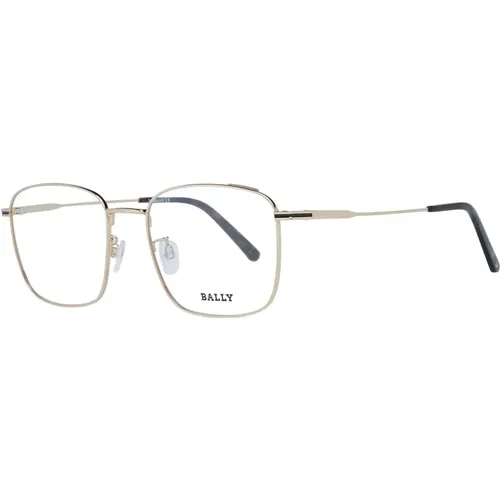 Glasses, unisex, , Size: ONE SIZE Gold Square Optical Frames for Men - Bally - Modalova